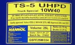 Масло моторне для вантажівок MANNOL TS-5 TRUCK SPECIAL UHPD SAE 10W-40 5л